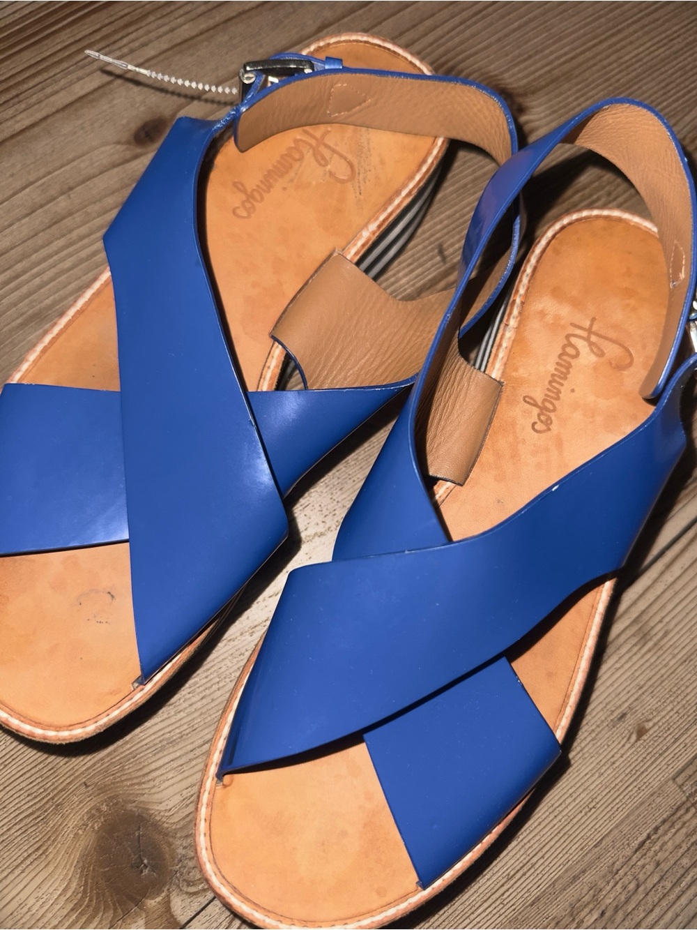 Blue Crossover Slingback Sandals for Women by Flaminia
